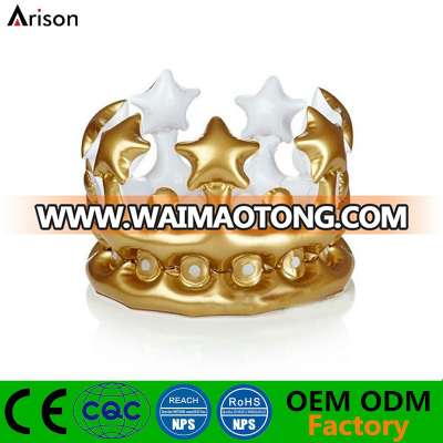 PVC inflatable children decoration crown foldable birthday crown inflatable party crown